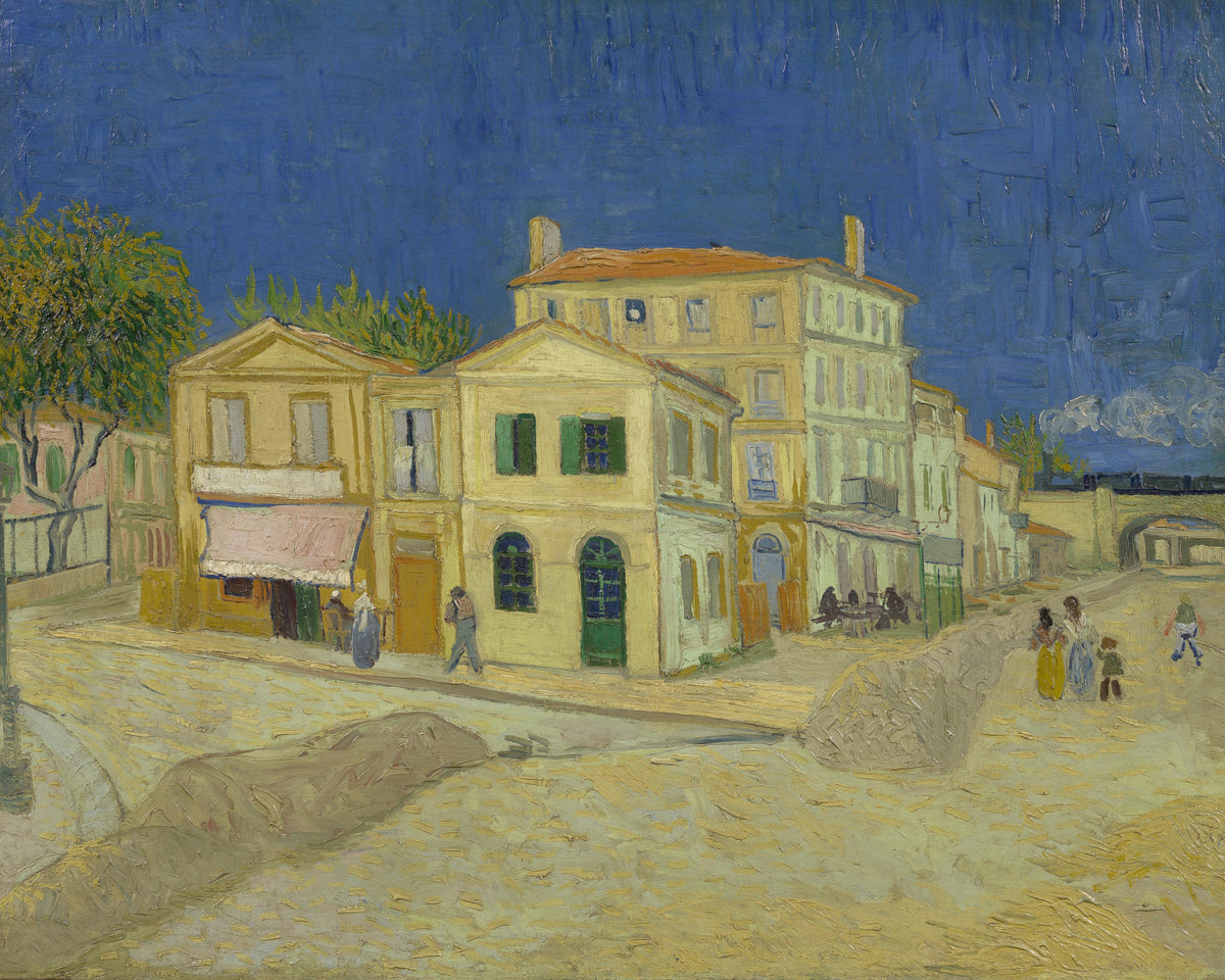 Het gele huis, Vincent van Gogh, kunstdruk van willem.