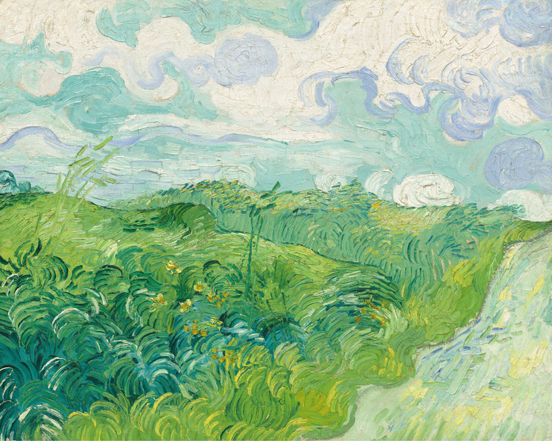 Groene korenvelden, Auvers, Vincent van Gogh, kunstdruk van willem.