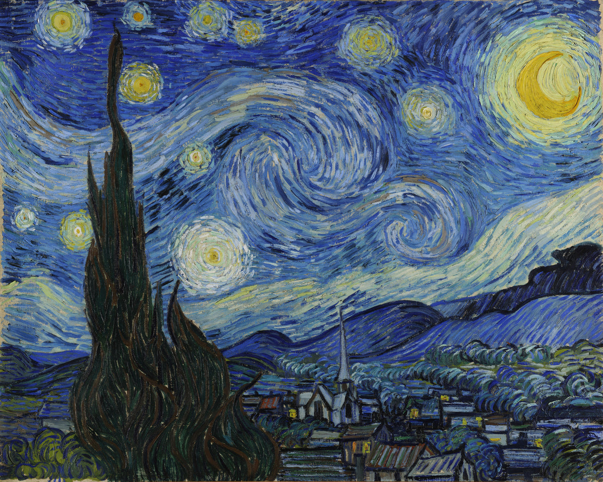 De sterrennacht, Vincent van Gogh, kunstdruk van willem.