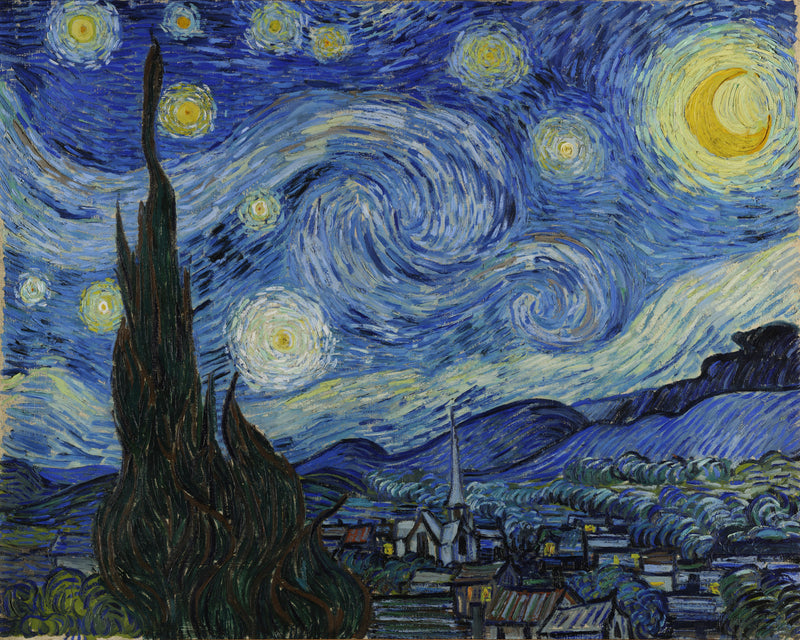 De sterrennacht, Vincent van Gogh, kunstdruk van willem.