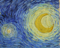 De sterrennacht, Vincent van Gogh, detail