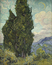 Cipressen, Vincent van Gogh, kunstdruk van willem.