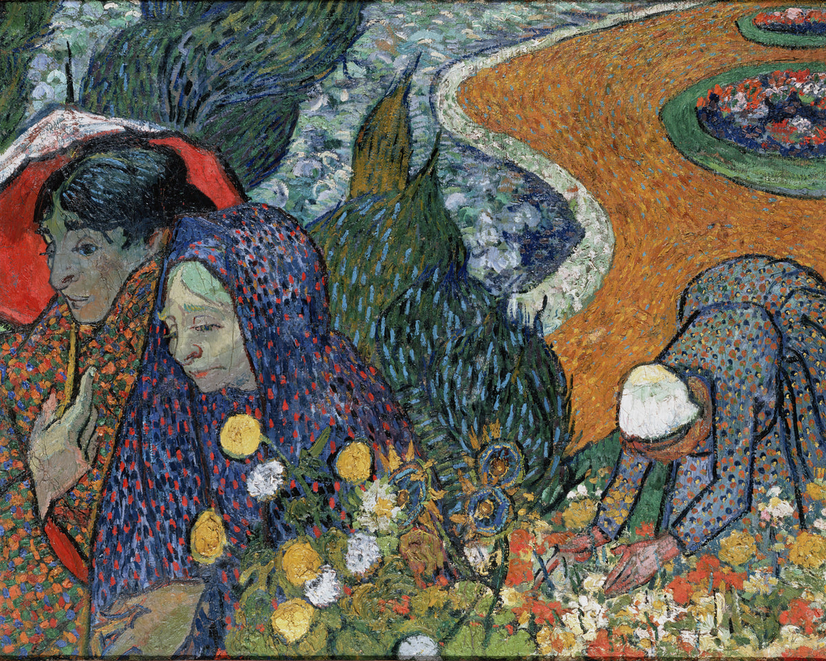 Herinnering aan de tuin in Etten, Vincent van Gogh, kunstdruk van willem.