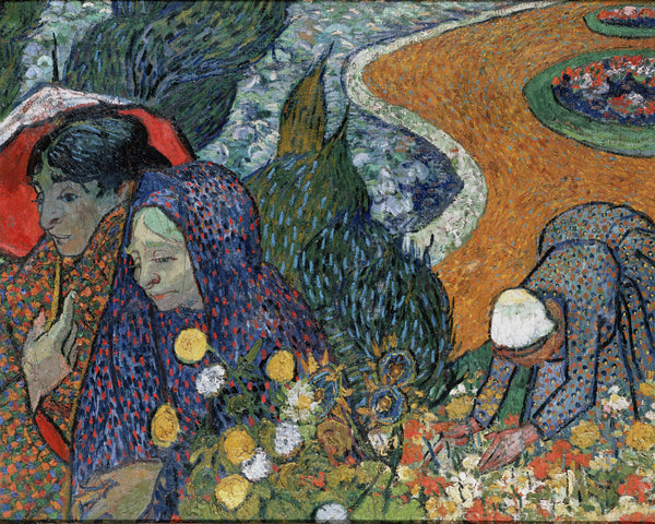 Herinnering aan de tuin in Etten, Vincent van Gogh, kunstdruk van willem.