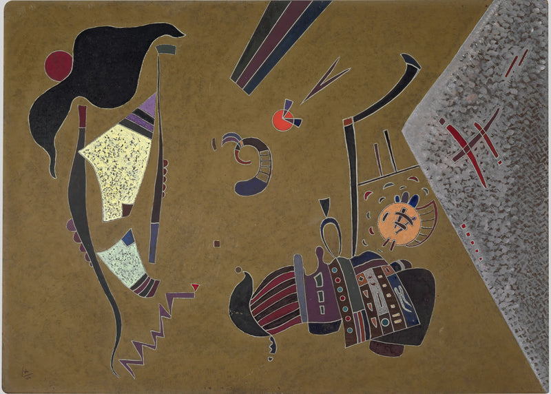 De kleine rode cirkel, Wassily Kandinsky, kunstdruk van willem.
