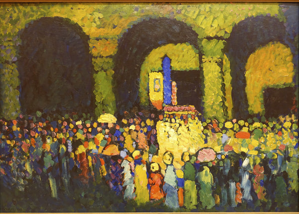 De Ludwigskirche in München, Wassily Kandinsky, kunstdruk van willem.