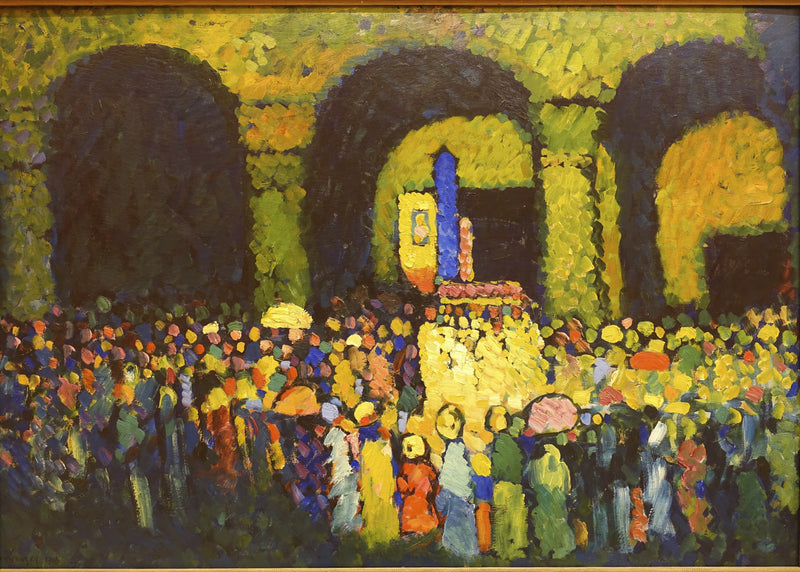 De Ludwigskirche in München, Wassily Kandinsky, kunstdruk van willem.
