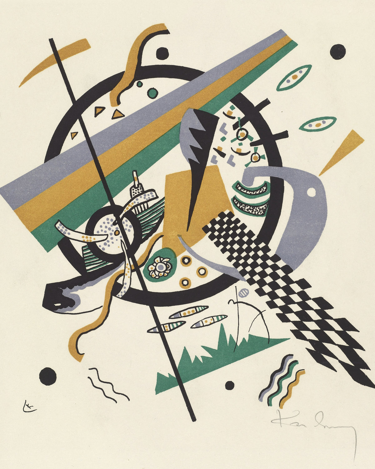 Kleine werelden IV, Wassily Kandinsky, kunstdruk van willem.