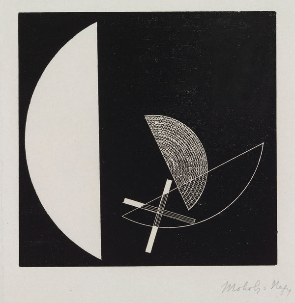 László Moholy-Nagy — Segments of Circle with Cross