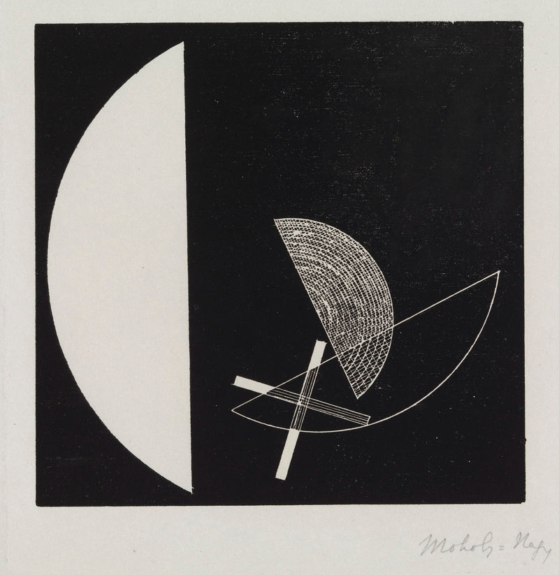 László Moholy-Nagy — Segments of Circle with Cross